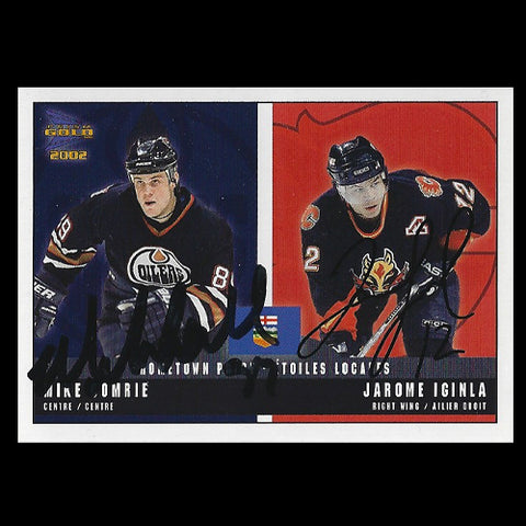Jarome Iginla Flames & Mike Comrie Oilers Dual Autographed Card