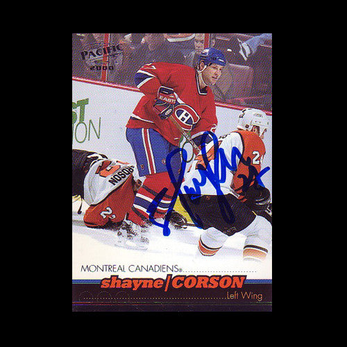 Shayne Corson Montreal Canadiens Autographed Card