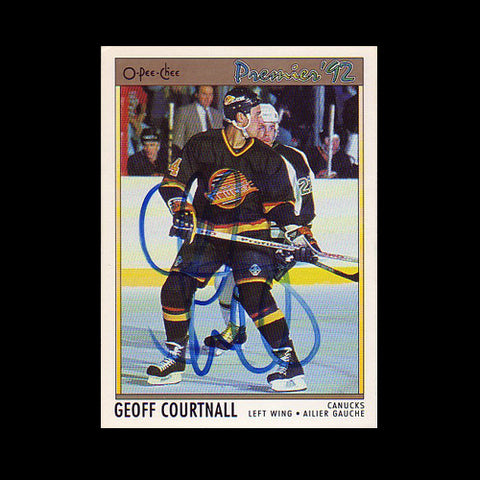 Geoff Courtnall Vancouver Canucks Autographed Card