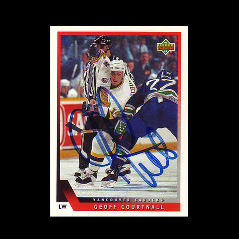 Geoff Courtnall Vancouver Canucks Autographed Card