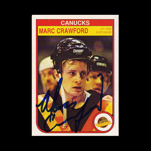 Marc Crawford Vancouver Canucks Autographed Card