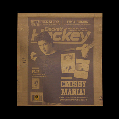 Beckett Hockey May 2007 Edition Black Printing Plate Featuring Sidney Crosby