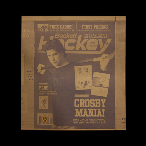 Beckett Hockey May 2007 Edition Black Printing Plate Featuring Sidney Crosby