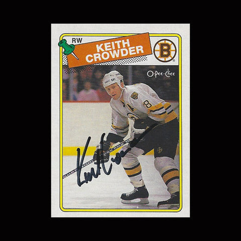 Keith Crowder Boston Bruins Autographed Card