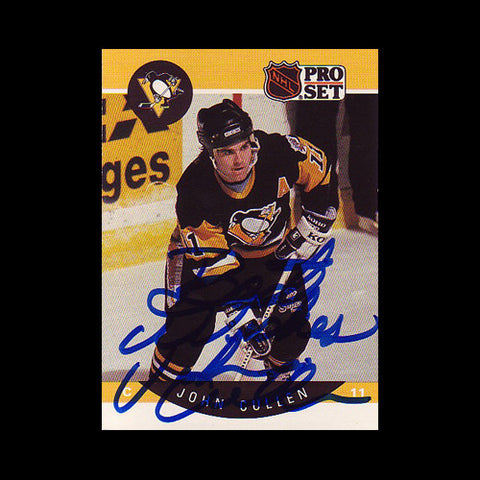 John Cullen Pittsburgh Penguins Autographed Card