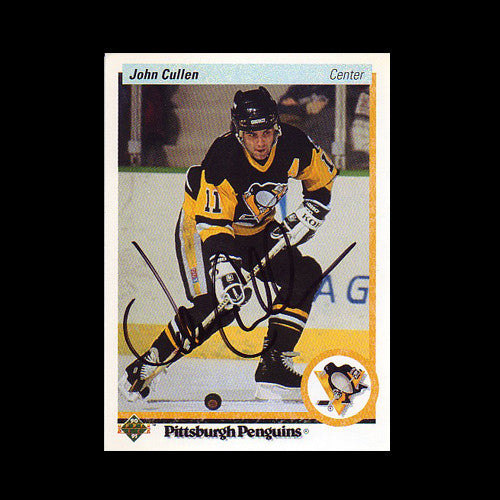 John Cullen Pittsburgh Penguins Autographed Card