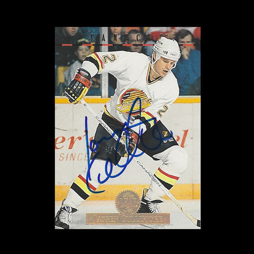 Jassen Cullimore Vancouver Canucks Autographed Card