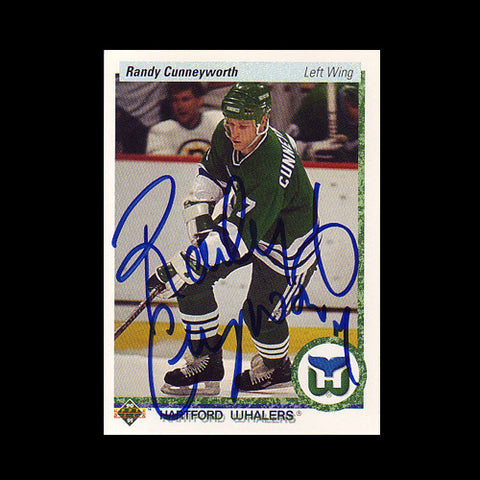 Randy Cunneyworth Hartford Whalers Autographed Card