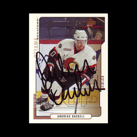 Andreas Dackell Ottawa Senators Autographed Card