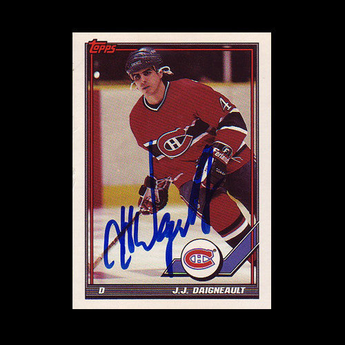 J.J. Daigneault Montreal Canadiens Autographed Card