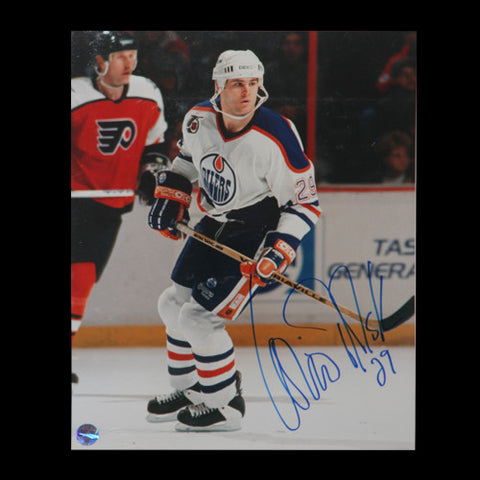 Louie Debrusk Edmonton Oilers Autographed 11x14 Action Photo
