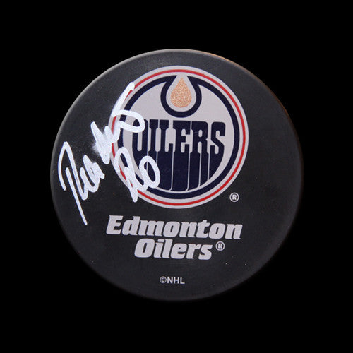Radek Dvorak Edmonton Oilers Autographed Puck