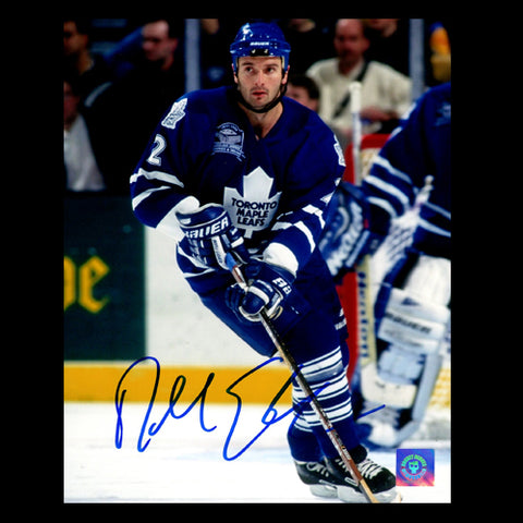 Dallas Eakins Toronto Maple Leafs Autographed Action 8x10 Photo