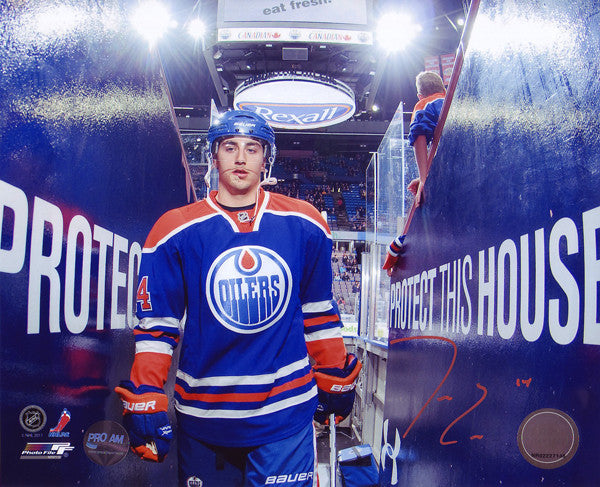 Jordan Eberle Autographed Edmonton Oilers Protect This House 8x10 Photo -Clearance