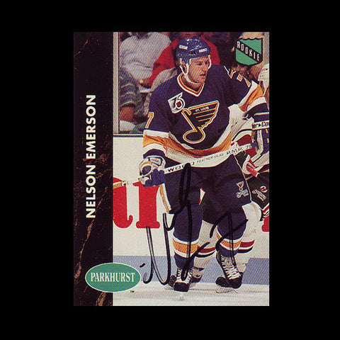 Nelson Emerson St. Louis Blues Autographed Card