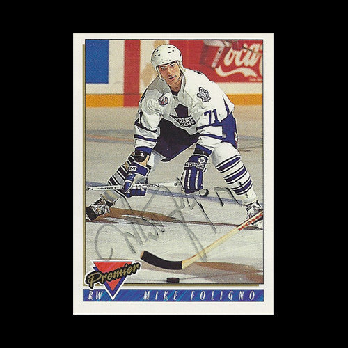 Mike Foligno Toronto Maple Leafs Autographed Card