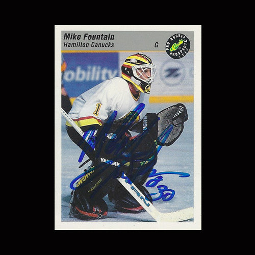 Mike Fountain Vancouver Canucks Autographed Card