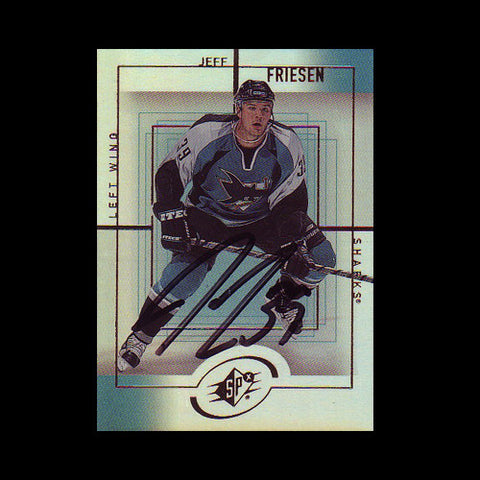 Jeff Friesen San Jose Sharks Autographed Card