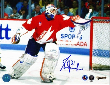 Grant Fuhr Team Canada Autographed Directing Traffic 8x10 Photo