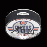 Grant Fuhr Edmonton Oilers Autographed Acrylic Puck