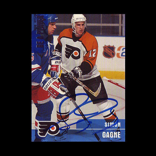 Simon Gagne Philadelphia Flyers Autographed Rookie Card