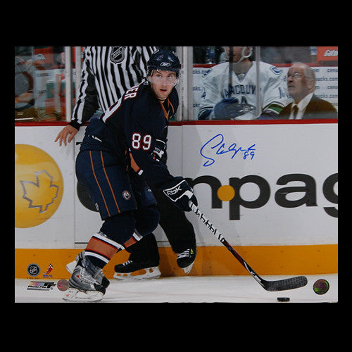 Sam Gagner Edmonton Oilers Autographed 16x20 Down the Wing Photo - Clearance
