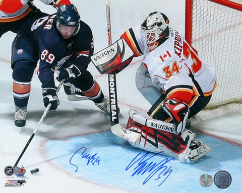 Miikka Kiprusoff Flames vs. Sam Gagner Oilers Dual Autographed 16x20 Photo