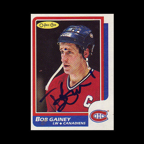 Bob Gainey Montreal Canadiens Autographed Card