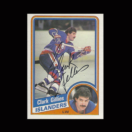 Clark Gilles New York Islanders Autographed Card
