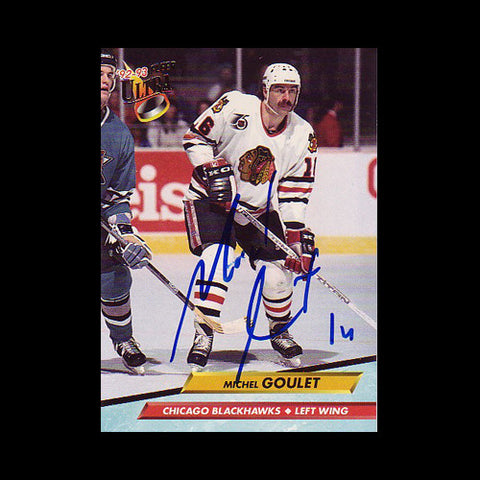 Michel Goulet Chicago Blackhawks Autographed Card