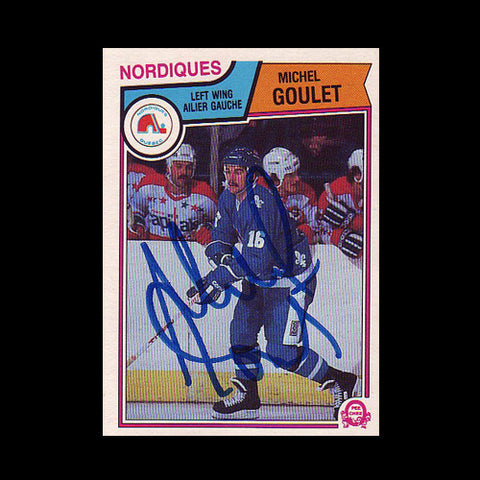 Michel Goulet Quebec Nordiques Autographed Card