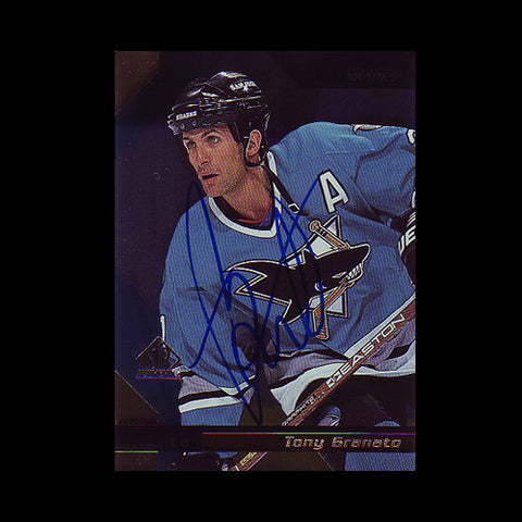 Tony Granato San Jose Sharks Autographed Card