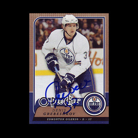 Denis Grebeshkov Edmonton Oilers Autographed Card