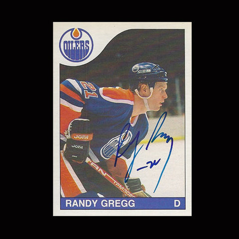 Randy Gregg Edmonton Oilers Autographed Card