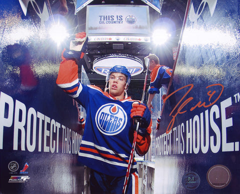 Taylor Hall Autographed Edmonton Oilers Protect This House 16x20 Photo -Clearance