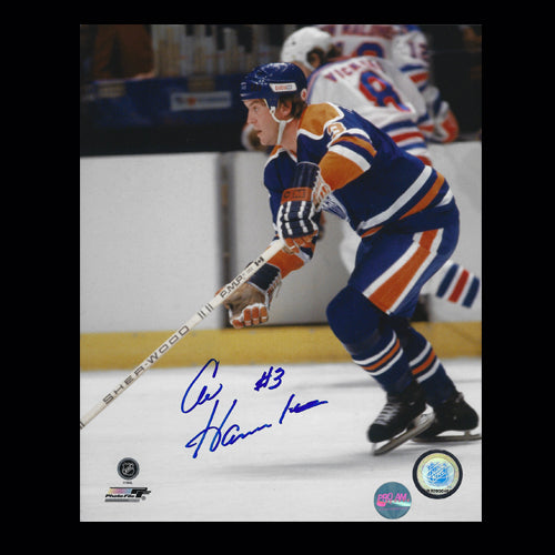 Al Hamilton Edmonton Oilers Autographed Action 8x10 Photo