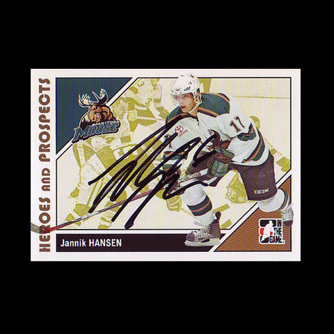 Jannik Hansen Manitoba Moose Autographed Card