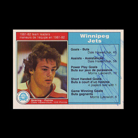 Dale Hawerchuk Winnipeg Jets Autographed Card