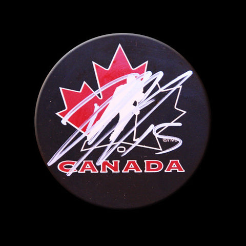 Dany Heatley Team Canada Autographed Puck