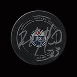 Matt Hendricks Edmonton Oilers vs Los Angeles Kings Game Used & Autographed Puck March 3, 2015
