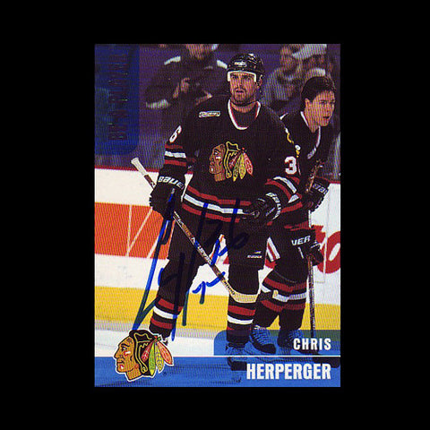 Chris Herperger Chicago Blackhawks Autographed Card