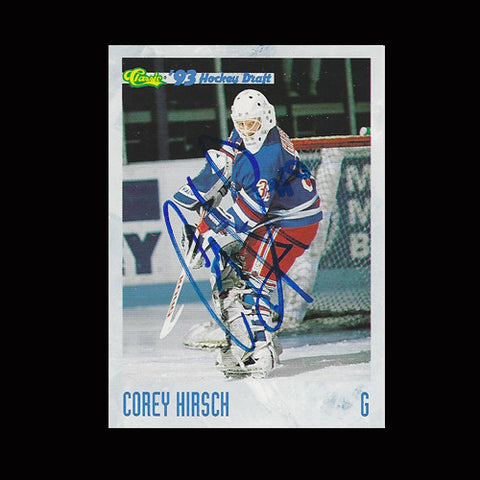 Corey Hirsch Binghamton Rangers Autographed Card