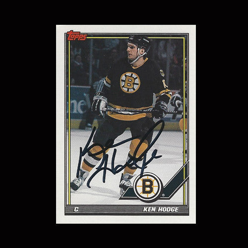 Ken Hodge Boston Bruins Autographed Card