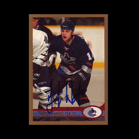 Josh Holden Vancouver Canucks Autographed Card