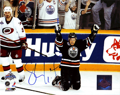 Shawn Horcoff Edmonton Oilers Autographed Celebration 8x10 Photo