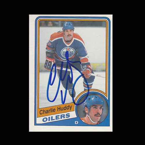 Charlie Huddy Edmonton Oilers Autographed Card