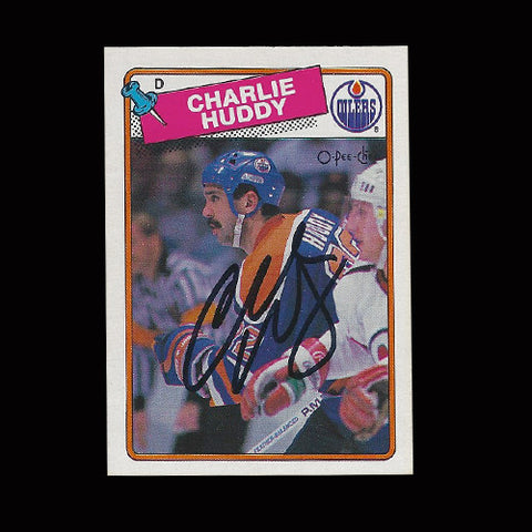 Charlie Huddy Edmonton Oilers Autographed Card
