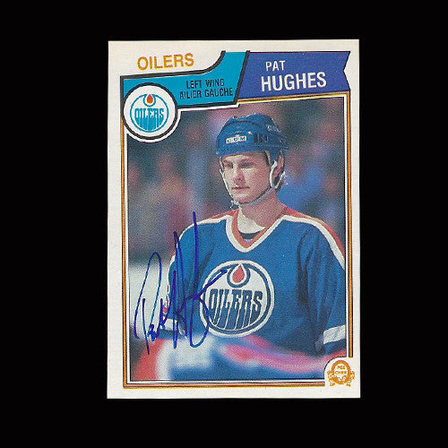 Pat Hughes Edmonton Oilers Autographed Card