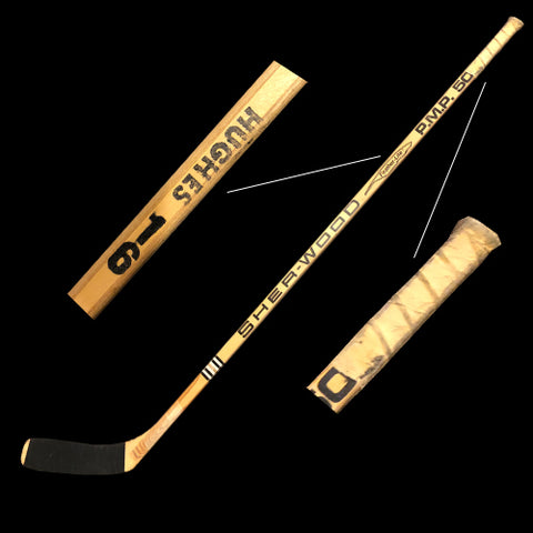 Pat Hughes Edmonton Oilers Game Used Sherwood Stick