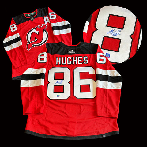 Jack Hughes Autographed New Jersey Devils Home Adidas Pro Jersey